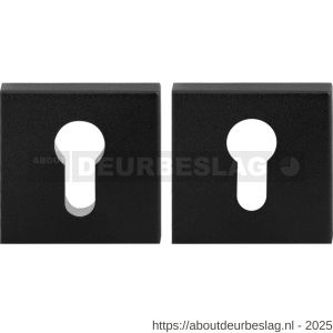 GPF Bouwbeslag ZwartWit GPF9386.61 Set veiligheidsrozet vierkant 54 mm SKG*** zwart - R21012901 - afbeelding 1