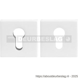 GPF Bouwbeslag ZwartWit GPF9386.62 Set veiligheidsrozet vierkant 54 mm SKG*** wit - R21012906 - afbeelding 1
