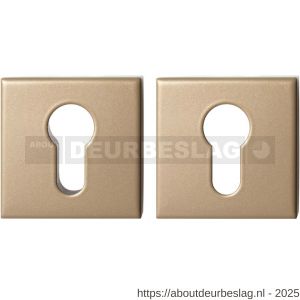 GPF Bouwbeslag Anastasius GPF9386.A4 Set veiligheidsrozet vierkant 54x54x12,5 mm SKG*** Champagne blend - R21012936 - afbeelding 1