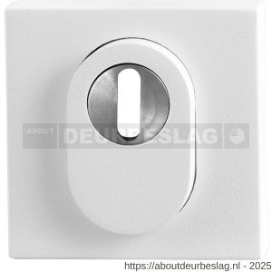 GPF Bouwbeslag ZwartWit GPF9387.62 Outside veiligheidsbuitenrozet vierkant 54 mm SKG*** kerntrekbeveiliging wit - R21013006 - afbeelding 1