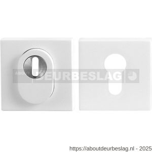 GPF Bouwbeslag ZwartWit GPF9387.62 Set veiligheidsrozet vierkant 54x54 mm SKG*** kerntrekbeveiliging wit - R21013007 - afbeelding 1