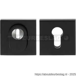GPF Bouwbeslag Smeedijzer GPF9387.64 Set veiligheidsrozet vierkant 54x54 mm SKG*** kerntrekbeveiliging smeedijzer zwart - R21013009 - afbeelding 1