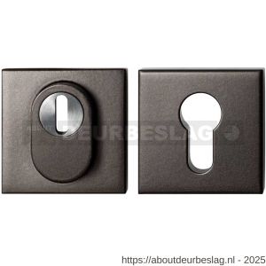 GPF Bouwbeslag Anastasius GPF9387.A1 Set vierkant veiligheidsrozet 54x54x10 mm SKG*** kerntrekbeveiliging Dark blend - R21011469 - afbeelding 1
