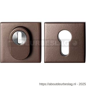 GPF Bouwbeslag Anastasius GPF9387.A2 Set vierkant veiligheidsrozet 54x54x10 mm SKG*** kerntrekbeveiliging Bronze blend - R21011471 - afbeelding 1
