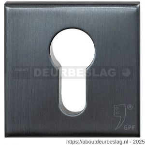 GPF Bouwbeslag PVD GPF9387.P1 Inside veiligheidsbinnenrozet vierkant 54 mm SKG*** PVD antraciet - R21012884 - afbeelding 1