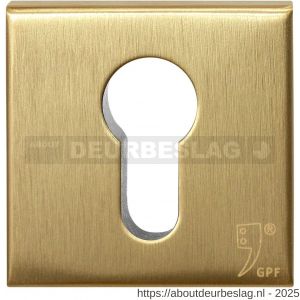 GPF Bouwbeslag PVD GPF9387.P4 Inside veiligheidsbinnenrozet vierkant 54 mm SKG*** PVD mat messing - R21012886 - afbeelding 1