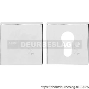 GPF Bouwbeslag RVS GPF9388.49 Set veiligheidsrozet vierkant 54 mm SKG*** buiten blind RVS gepolijst - R21012899 - afbeelding 1