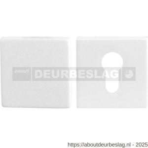 GPF Bouwbeslag ZwartWit GPF9388.62 Set veiligheidsrozet vierkant 54 mm SKG*** wit buiten blind wit - R21012909 - afbeelding 1