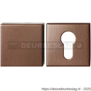 GPF Bouwbeslag Anastasius GPF9388.A2 Set veiligheidsrozetten vierkant 54x54x10 mm SKG*** buiten blind Bronze blend - R21012928 - afbeelding 1