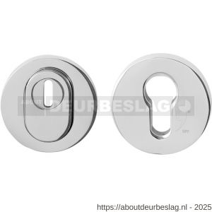 GPF Bouwbeslag RVS GPF9392.49 Set veiligheidsrozet rond 54 mm SKG*** kerntrekbeveiliging RVS gepolijst - R21013013 - afbeelding 1