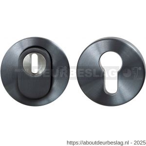 GPF Bouwbeslag PVD GPF9392.P1 Set veiligheidsrozet rond 54 mm SKG*** kerntrekbeveiliging PVD antraciet - R21012995 - afbeelding 1