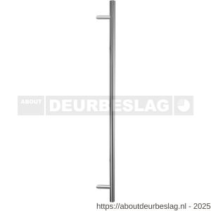 GPF Bouwbeslag RVS GPF9655.K1 deurgreep GPF15 verkropt 25x350/250 mm voetje 22 mm RVS geborsteld met enkel- en dubbelzijdige bevestiging - R21003337 - afbeelding 1