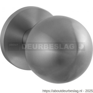 GPF Bouwbeslag RVS GPF9823.09 kogel voordeurknop 70 mm op rozet 70 mm RVS geborsteld - R21000324 - afbeelding 1