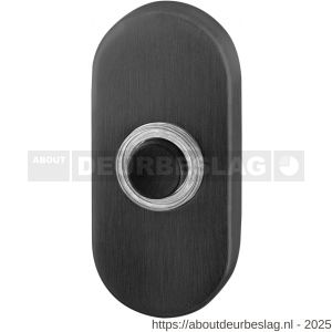 GPF Bouwbeslag PVD GPF9826.04P1 beldrukker ovaal 70x32x10 mm met zwarte button PVD antraciet - R21006090 - afbeelding 1