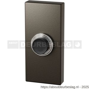 GPF Bouwbeslag Anastasius GPF9826.A1.1101 beldrukker rechthoekig 70x32x10 mm met zwarte button Dark blend - R21008969 - afbeelding 1