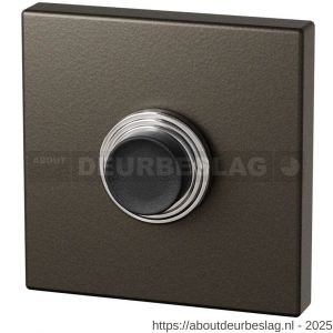 GPF Bouwbeslag Anastasius GPF9826.A1.1102 beldrukker vierkant 50x50x8 mm met zwarte button Dark blend - R21008970 - afbeelding 1