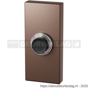 GPF Bouwbeslag Anastasius GPF9826.A2.1101 beldrukker rechthoekig 70x32x10 mm met zwarte button Bronze blend - R21008973 - afbeelding 1