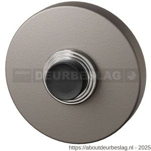 GPF Bouwbeslag Anastasius GPF9826.A3.1100 beldrukker rond 50x8 mm met zwarte button Mocca blend - R21008976 - afbeelding 1