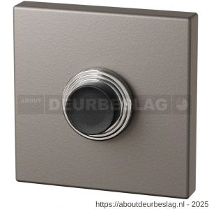 GPF Bouwbeslag Anastasius GPF9826.A3.1102 beldrukker vierkant 50x50x8 mm met zwarte button Mocca blend - R21008978 - afbeelding 1