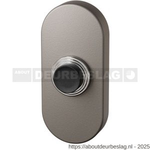 GPF Bouwbeslag Anastasius GPF9826.A3.1104 beldrukker ovaal 70x32x10 mm met zwarte button Mocca blend - R21008979 - afbeelding 1