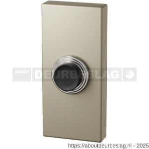 GPF Bouwbeslag Anastasius GPF9826.A4.1101 beldrukker rechthoekig 70x32x10 mm met zwarte button Champagne blend - R21008981 - afbeelding 1