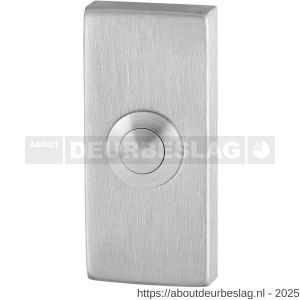 GPF Bouwbeslag RVS GPF9827.01 beldrukker rechthoekig 70x32x10 mm met RVS button RVS geborsteld - R21008211 - afbeelding 1