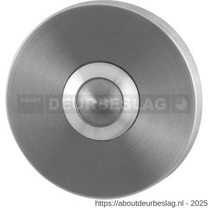 GPF Bouwbeslag RVS GPF9827.05 beldrukker rond 50x6 mm met RVS button RVS geborsteld - R21005989 - afbeelding 1
