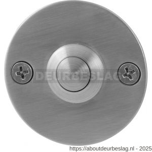 GPF Bouwbeslag RVS GPF9827.06 beldrukker rond 50x2 mm met RVS button RVS geborsteld - R21000189 - afbeelding 1