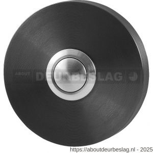GPF Bouwbeslag PVD GPF9827.09P1 beldrukker rond 50x8 mm met RVS button PVD antraciet - R21008967 - afbeelding 1