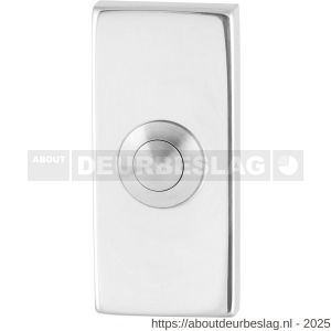 GPF Bouwbeslag RVS GPF9827.41 beldrukker rechthoekig 70x32x10 mm met RVS button RVS gepolijst - R21008212 - afbeelding 1