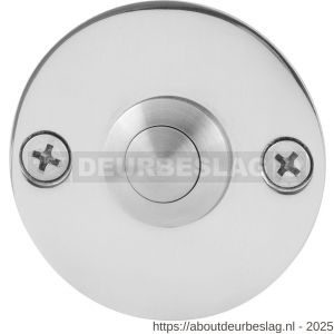 GPF Bouwbeslag RVS GPF9827.46 beldrukker rond 50x2 mm met RVS button RVS gepolijst - R21000195 - afbeelding 1