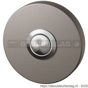 GPF Bouwbeslag Anastasius GPF9827.A3.1100 beldrukker rond 50x8 mm met RVS button Mocca blend - R21008992 - afbeelding 1