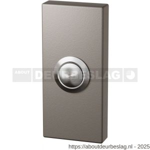 GPF Bouwbeslag Anastasius GPF9827.A3.1101 beldrukker rechthoekig 70x32x10 mm met RVS button Mocca blend - R21008993 - afbeelding 1