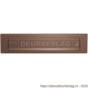 GPF Bouwbeslag Anastasius GPF9830.A2 briefplaat 340x77 mm met valklep 280x45 mm Bronze blend - R21009001 - afbeelding 1