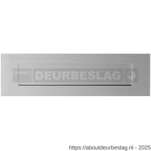 GPF Bouwbeslag RVS GPF9834.09 briefplaat rechthoekig 350x100x2,5 mm met verende achterliggende binnenklep RVS geborsteld - R21011950 - afbeelding 1