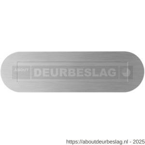 GPF Bouwbeslag RVS GPF9835.09 briefplaat ovaal 350x100x2,5 mm met rechthoekige verende vlakke binnenklep RVS geborsteld - R21007972 - afbeelding 1