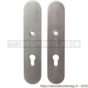 GPF Bouwbeslag RVS GPF9845.72 veiligheids schilden SKG*** 248x52 mm afgerond binnen-buiten PC72 RVS geborsteld - R21004861 - afbeelding 1