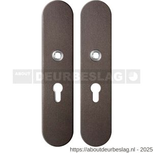 GPF Bouwbeslag Anastasius GPF9845.A1 veiligheids schilden SKG*** 248x52 mm afgerond binnen-buiten PC55 Dark blend - R21012824 - afbeelding 1
