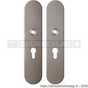 GPF Bouwbeslag Anastasius GPF9845.A3 veiligheids schilden SKG*** 248x52 mm binnen-buiten PC55 Mocca blend - R21012830 - afbeelding 1