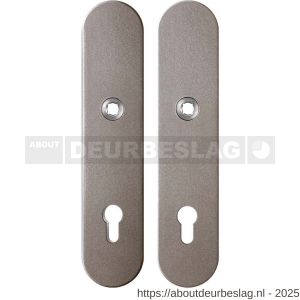 GPF Bouwbeslag Anastasius GPF9845.A3 veiligheids schilden SKG*** 248x52 mm binnen-buiten PC92 Mocca blend - R21012832 - afbeelding 1