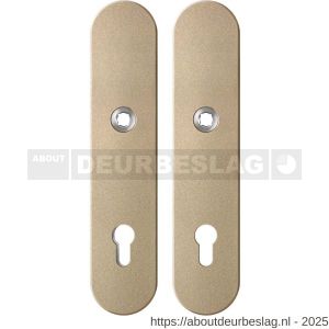 GPF Bouwbeslag Anastasius GPF9845.A4 veiligheids schilden SKG*** 248x52 mm binnen-buiten PC92 Champagne blend - R21012835 - afbeelding 1