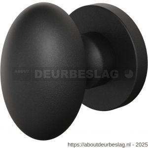 GPF Bouwbeslag ZwartWit GPF9851.61-00 S5 Ei-knop 62 mm met wisselstift op rond rozet zwart - R21016584 - afbeelding 1