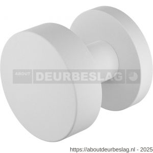 GPF Bouwbeslag ZwartWit GPF9852.62-00 S5 vlakke deurknop 52x16 mm met wisselstift op rond rozet wit - R21016587 - afbeelding 1