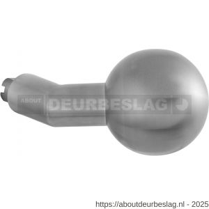 GPF Bouwbeslag RVS GPF9853.09 S4 verkropte kogel deurknop 55x16 mm voor veiligheidsschilden vast met bout M10 RVS geborsteld - R21008223 - afbeelding 1