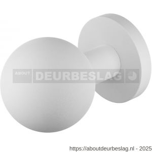 GPF Bouwbeslag ZwartWit GPF9854.62-00 S5 kogel deurknop 50 mm met wisselstift op rond rozet wit - R21016589 - afbeelding 1