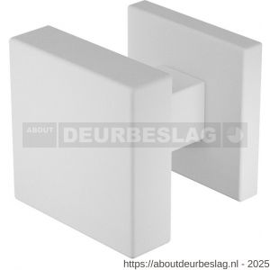 GPF Bouwbeslag ZwartWit GPF9856.62-02 S5 vierkante deurknop 53x53x16 mm met wisselstift op vierkant rozet wit - R21016486 - afbeelding 1