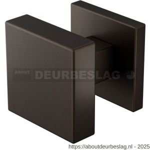 GPF Bouwbeslag Anastasius GPF9856.A1-02 S5 vierkante deurknop 53x53x16 mm met wisselstift op vierkant rozet Dark blend - R21016487 - afbeelding 1
