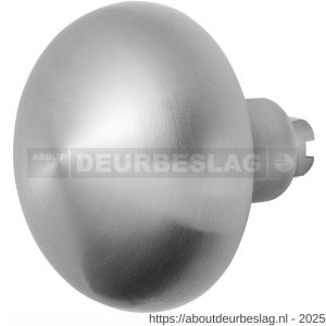 GPF Bouwbeslag RVS GPF9857.09 S5 Paddenstoel deurknop 65 mm voor veiligheids schilden vast met wisselstift RVS geborsteld - R21008924 - afbeelding 1