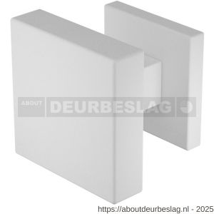 GPF Bouwbeslag ZwartWit GPF9858.62-02 S5 vierkante deurknop 60x60x16 mm met wisselstift op vierkant rozet wit - R21016593 - afbeelding 1