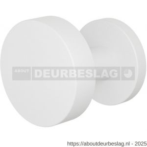 GPF Bouwbeslag ZwartWit GPF9860.62-00L S5 excentrische deurknop 60x16 mm met wisselstift op rond rozet linkswijzend wit - R21016597 - afbeelding 1